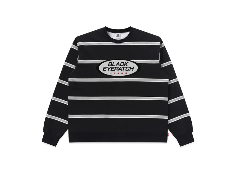 Black Eye Patch BEP Jeans Bordered Crewsweat "Black"