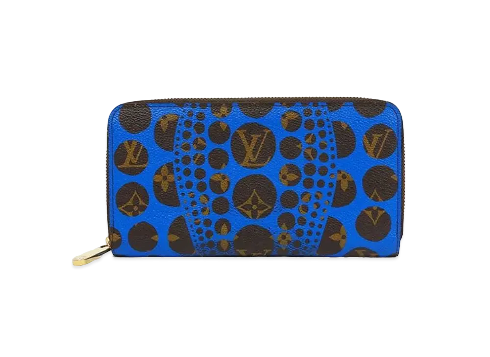 Louis Vuitton x Yayoi Kusama Zippy Wallet Monogram Pumpkin Dot "Blue"