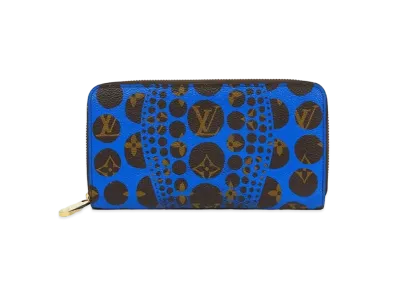 Louis Vuitton x Yayoi Kusama Zippy Wallet Monogram Pumpkin Dot "Blue"