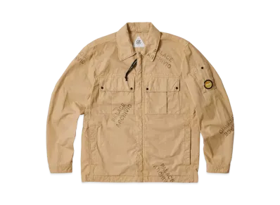 PALACE C.P. COMPANY Washed Cotton Shirt Jacket "Stone"