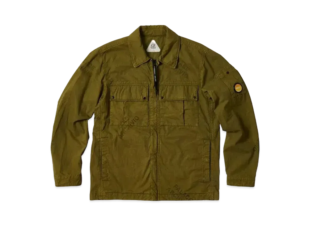 PALACE C.P. COMPANY Washed Cotton Shirt Jacket "Olive"