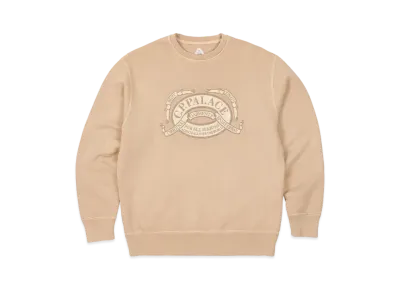 PALACE C.P. COMPANY Classic Over Dyed Crew Sweat "Stone"