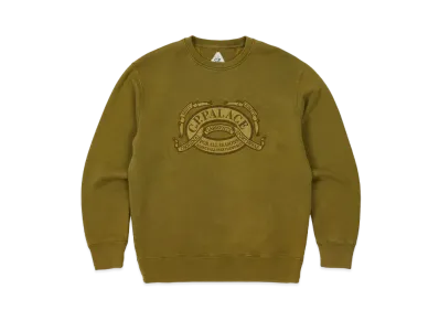 PALACE C.P. COMPANY Classic Over Dyed Crew Sweat "Olive"