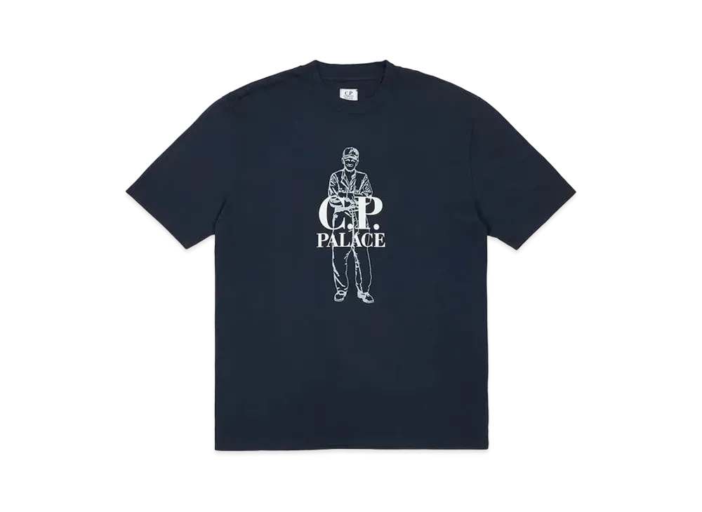 PALACE C.P. COMPANY Logo T-Shirt "Navy"