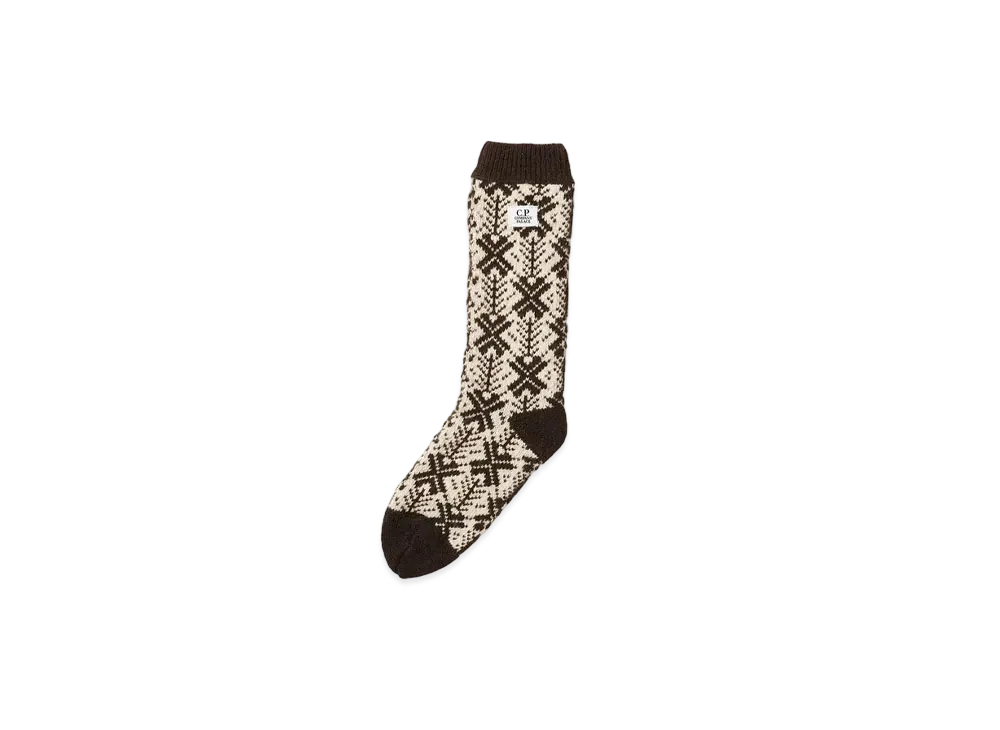 PALACE C.P. COMPANY Lambswool Sock "Stone"