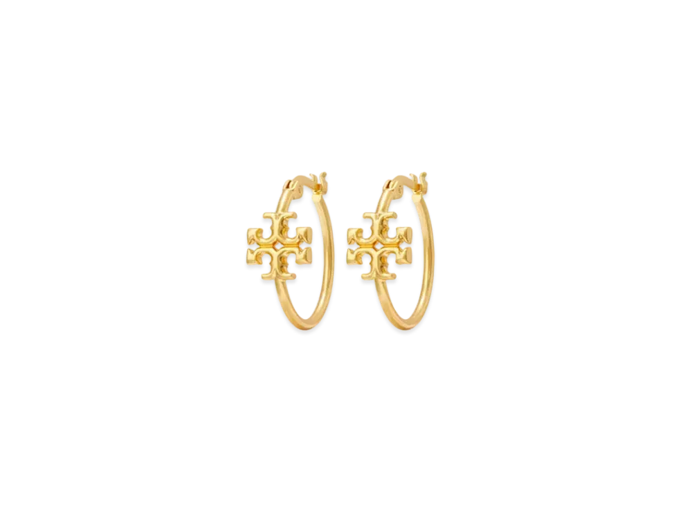 Tory Burch Small Eleanor Hoop Earrings "Gold"