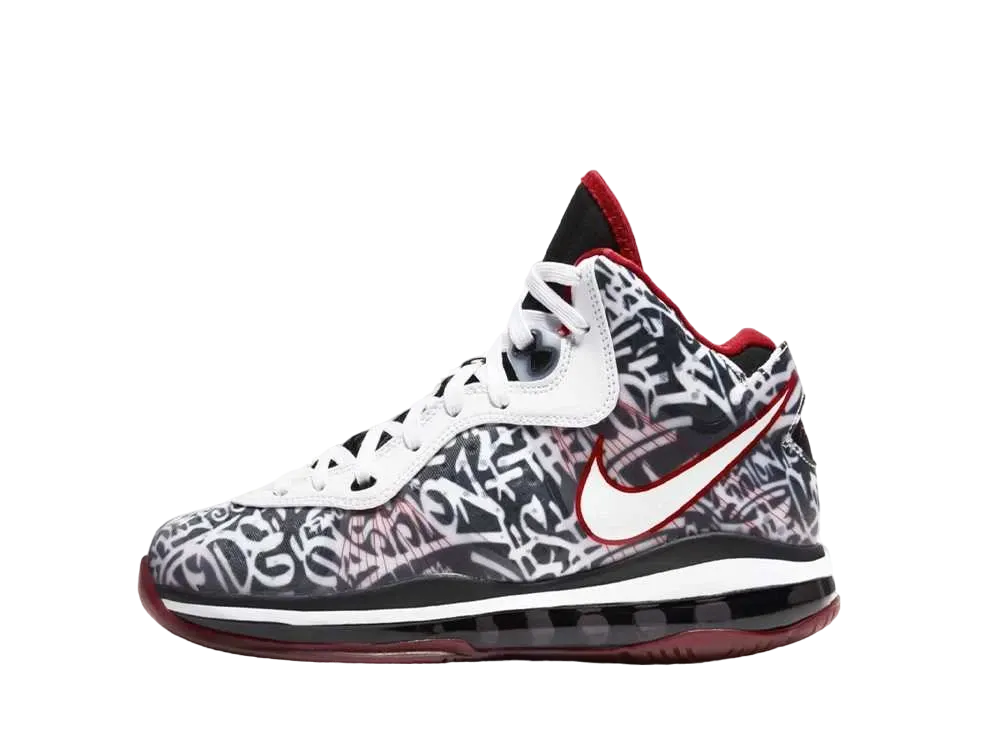 ナイキ GS レブロン8 グラフィティ "ブラック/スポーツレッド" (キッズ)