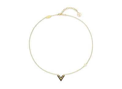 Louis Vuitton Essential V Necklace "Gold/Noir"