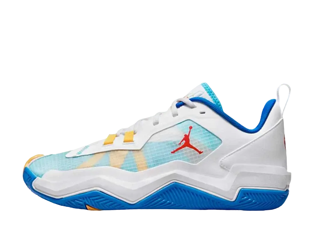 Nike Jordan One Take 4 "White/Lagoon Pulse/Gold/Chili Red"