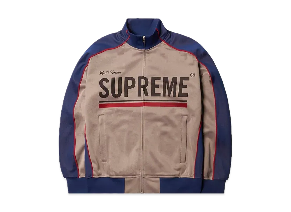 Supreme World Famous Jacquard Track Jacket "Blue"