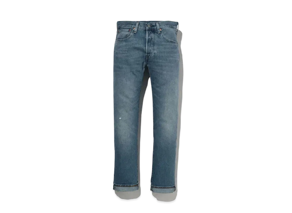 LEVI'S 501 Original Fit Medium Indigo Worn In "Light Indigo Blue"
