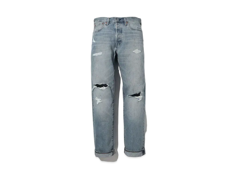 LEVI'S 501 Original Fit Light Indigo Destructed "Light Indigo"