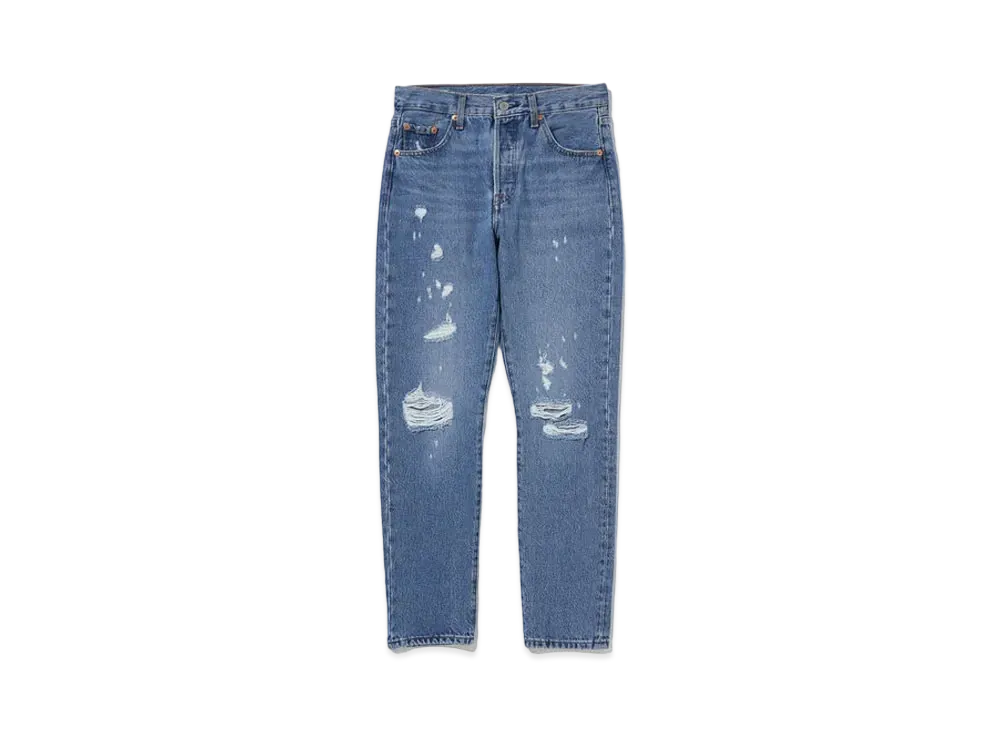 LEVI'S 501 Skinny Medium Indigo Destructed "Light Indigo"