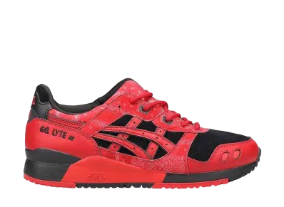 レッド スパイダー × アシックス ゲルライト3 "レッド/ブラック"