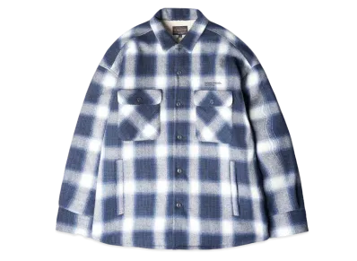 NEIGHBORHOOD x PENDLETON . Check Boa Sh LS . WO "Blue"