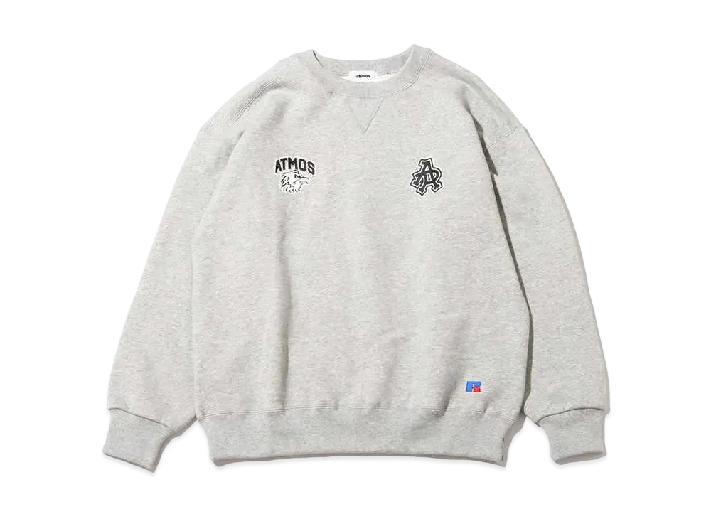 atmos x Russell Eagle Logo Crewneck Sweat "Grey"