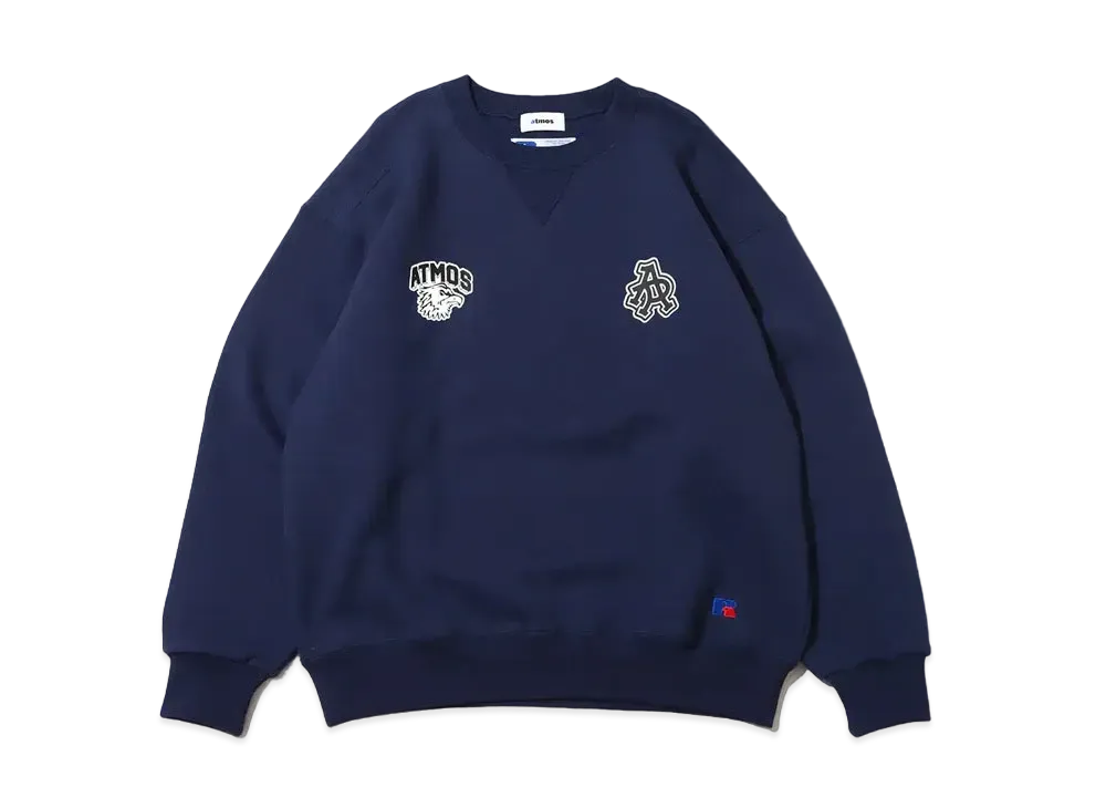 atmos x Russell Eagle Logo Crewneck Sweat "Navy"