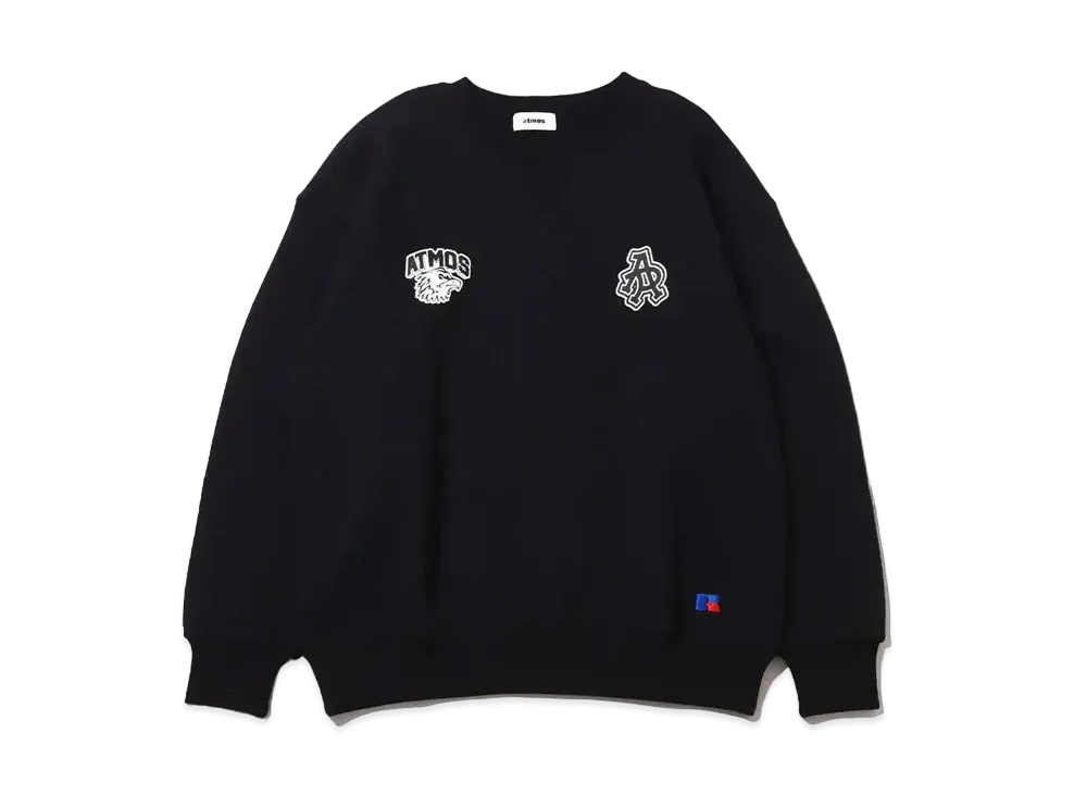 atmos x Russell Eagle Logo Crewneck Sweat "Black"