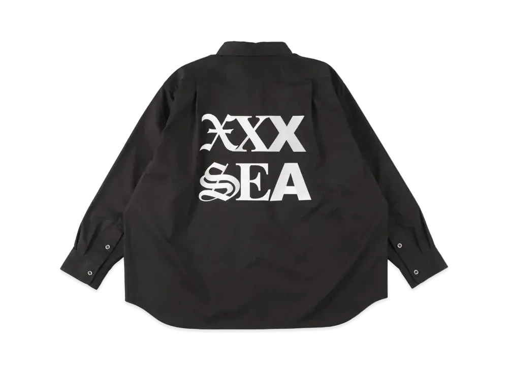 WIND AND SEA x GOD SELECTION XXX Twill Work Shirt "Black"