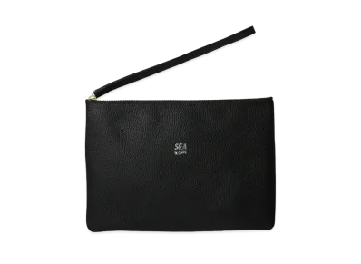 WIND AND SEA x GOD SELECTION XXX Leather Pouch "Black"