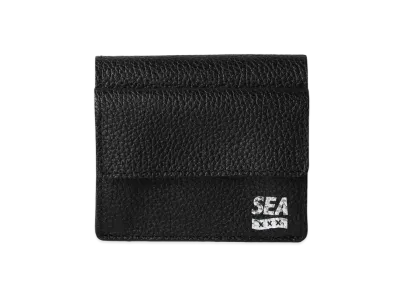 WIND AND SEA x GOD SELECTION XXX Leather BI-Fold Wallet "Black"