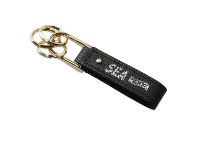 WIND AND SEA x GOD SELECTION XXX Leather Key Ring "Black"