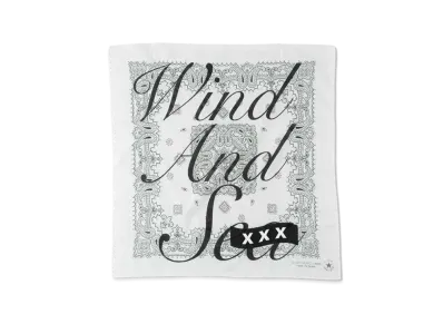 WIND AND SEA x GOD SELECTION XXX Paisley Bandana "White"