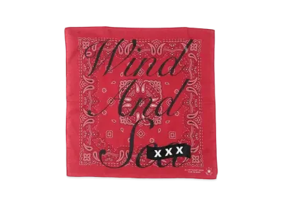 WIND AND SEA x GOD SELECTION XXX Paisley Bandana "Red"