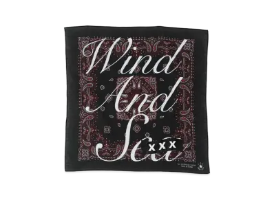 WIND AND SEA x GOD SELECTION XXX Paisley Bandana "Black"