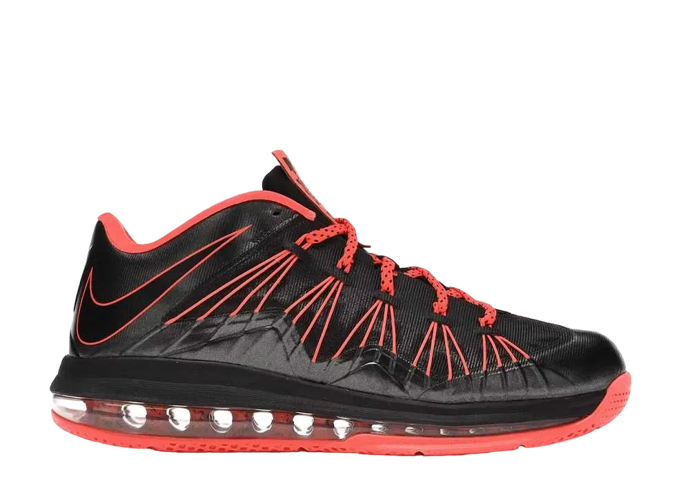 ナイキ エアマックス レブロン X ロー "ブラック/トータル クリムゾン"