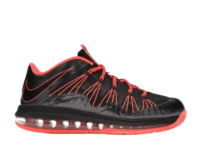 Nike Air Max LeBron X Low "Black/Total Crimson"