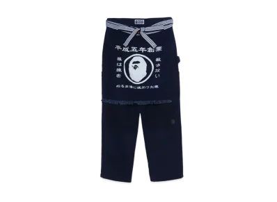 A BATHING APE Sashiko Painter Apron Pants "Indigo"