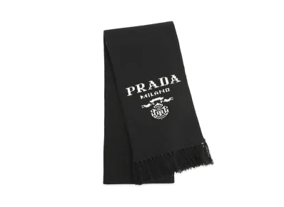 PRADA Wool And Cashmere Scarf "Black"