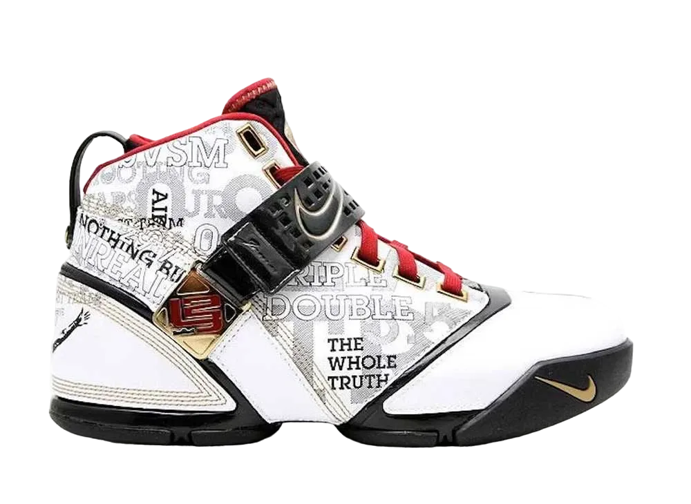 Nike LeBron 5 Mr. Basketball "White/Black-Metallic Gold"