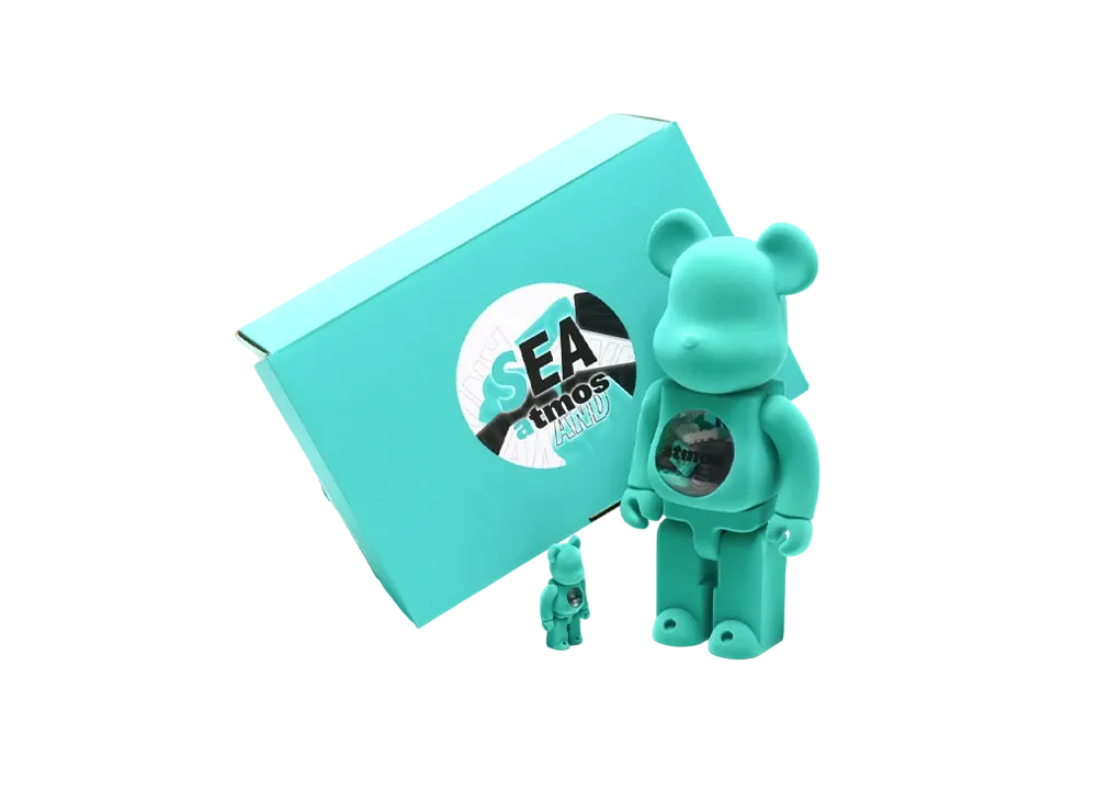 Bearbrick x WIND AND SEA x atmos Medicom Toy Bear Brick Type-2 100% & 400%