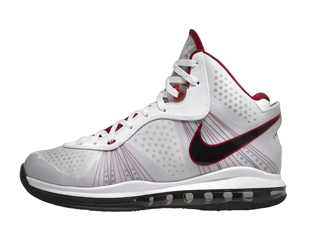 Nike LeBron 8 V/2 Home "White/Sport Red"