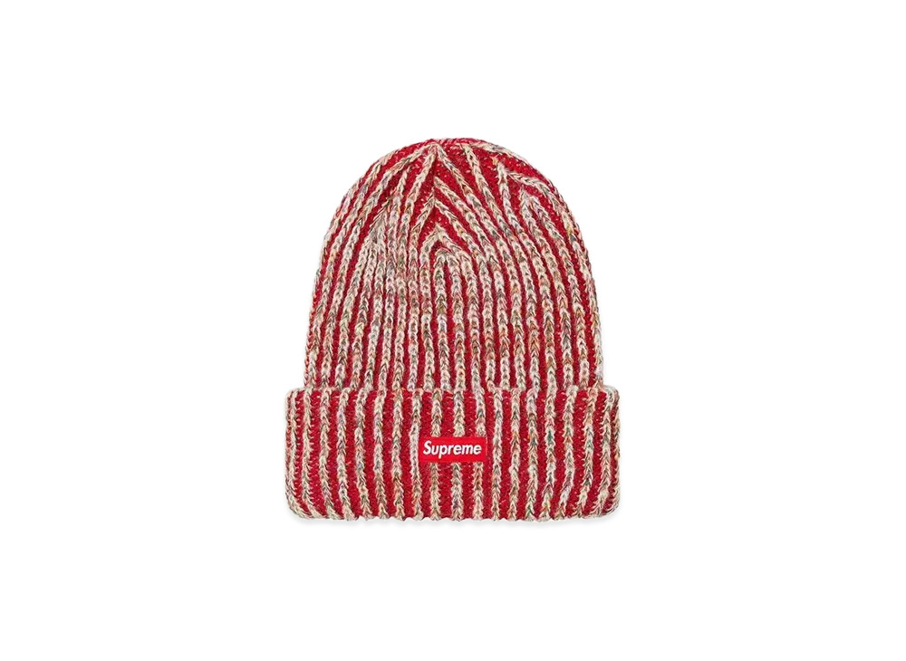 Supreme Rainbow Knit Loose Gauge Beanie "Red" (20FW)