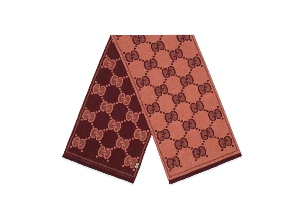 GUCCI GGウールラメジャカードスカーフ 21AW新作 グッチ☆GGウール コピー ラメ ジャカード スカーフ/マフラー