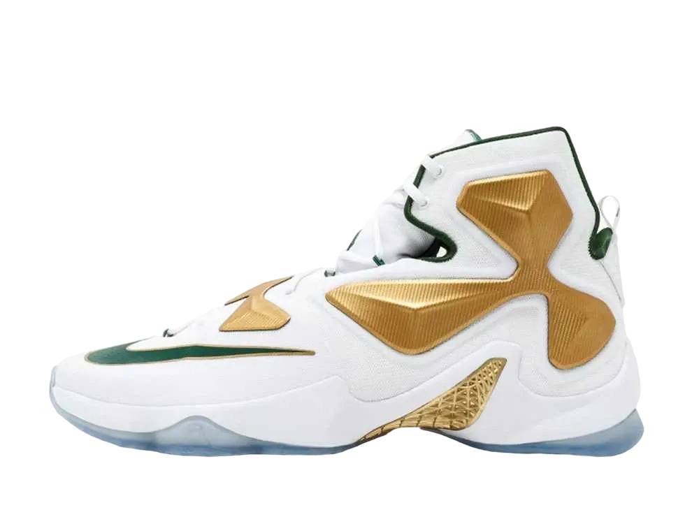 ナイキ レブロン13 SVSM ホーム PE "ホワイト/メタリックゴールド"