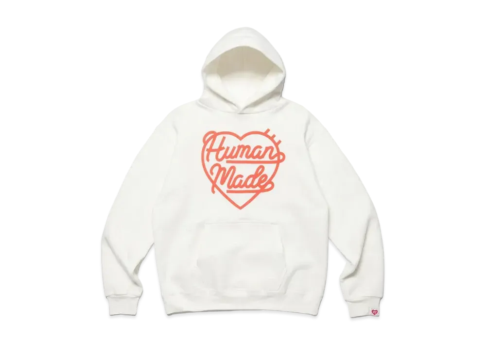 HUMAN MADE HEART SWEAT HOODIE "White"