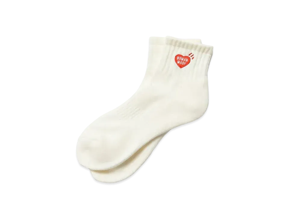HUMAN MADE SHORT PILE SOCKS "White"