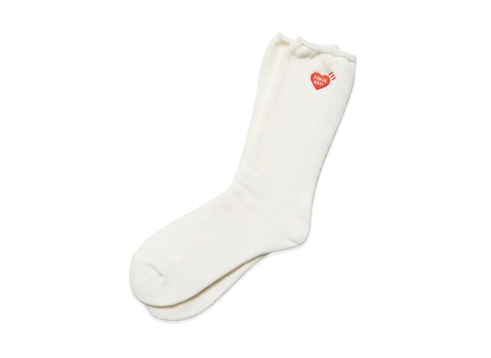 HUMAN MADE PLATING PILE SOCKS "White"