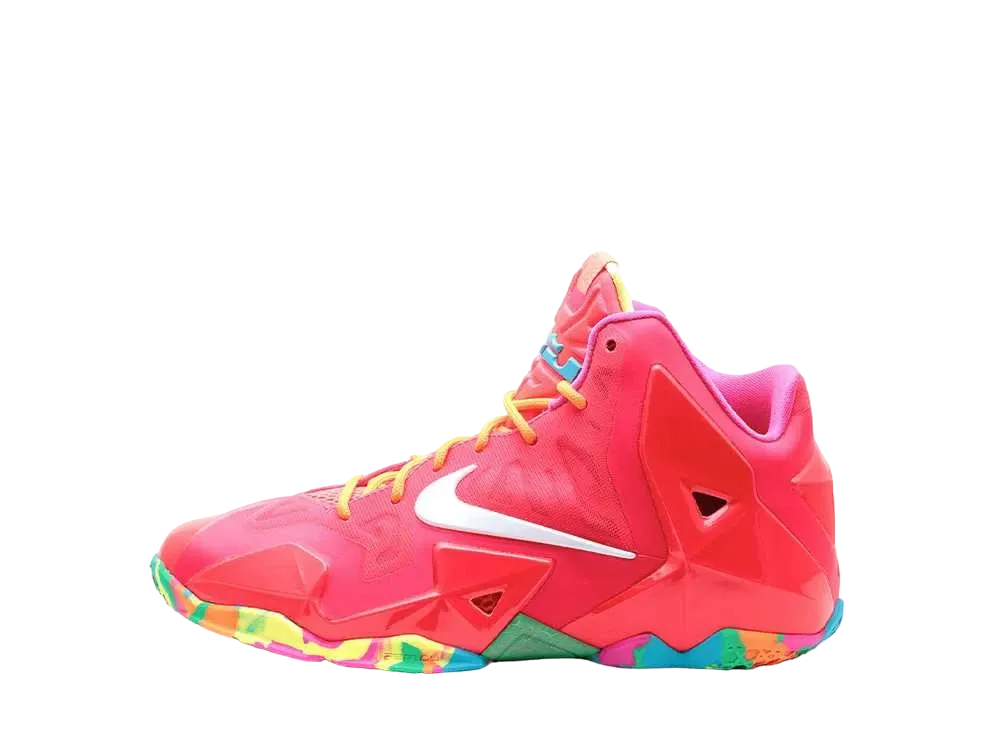 Nike GS LeBron 11 Fruity Pebbles "Laser Crimson"