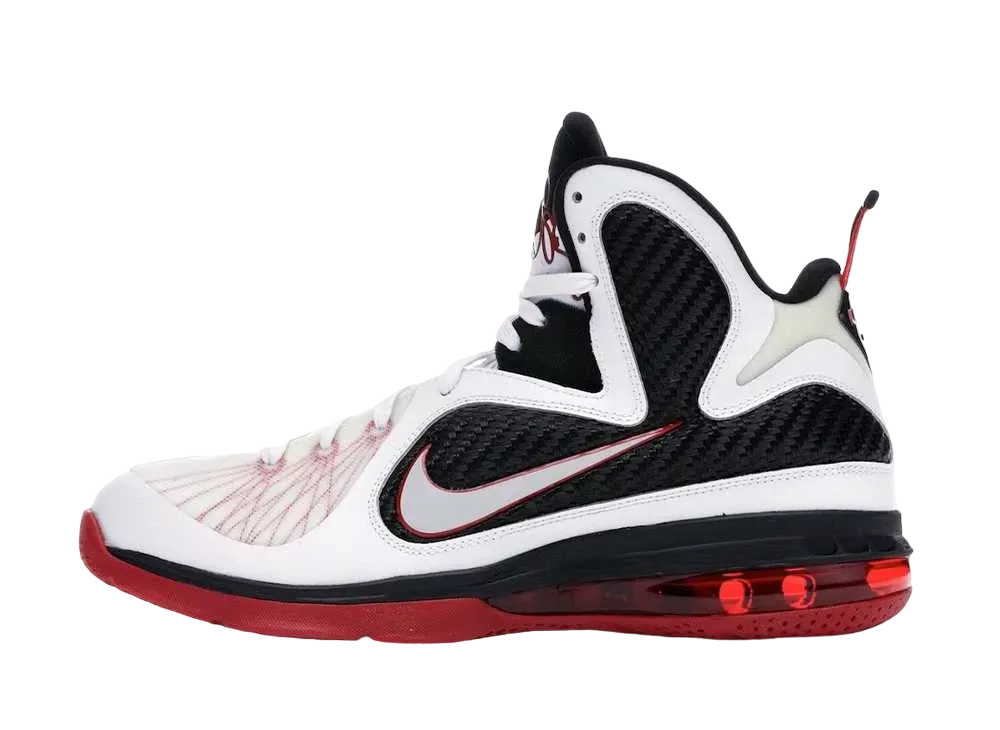Nike LeBron 9 Miami Heat Home "White/Sport Red"
