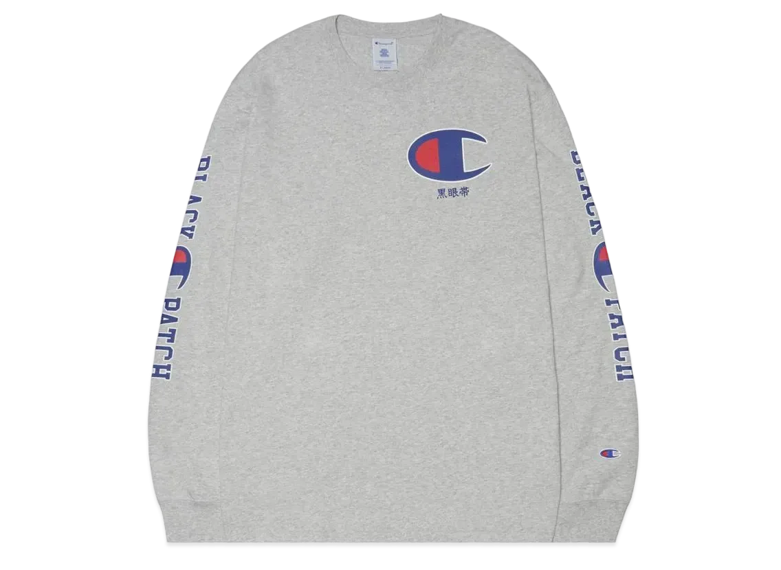 BlackEyePatch Champion Long Sleeve T-Shirts "Silver Gray"