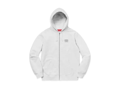 Supreme World Famous Zip Up Hooded Sweatshirt "Ash Grey"
