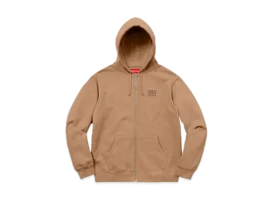 Supreme World Famous Zip Up Hooded Sweatshirt "Brown"