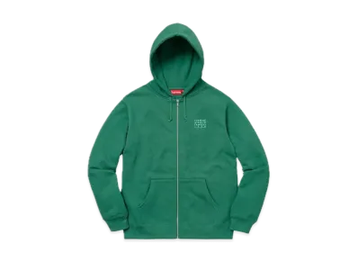 Supreme World Famous Zip Up Hooded Sweatshirt "Light Pine"