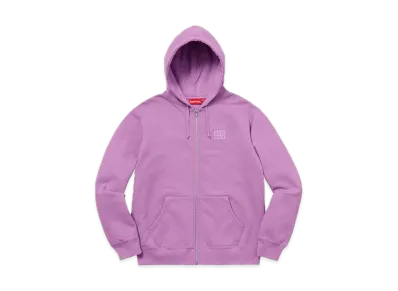 Supreme World Famous Zip Up Hooded Sweatshirt "Violet"