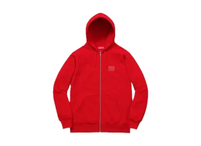 Supreme World Famous Zip Up Hooded Sweatshirt "Red"